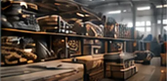 Storeroom stacked with tool cartons